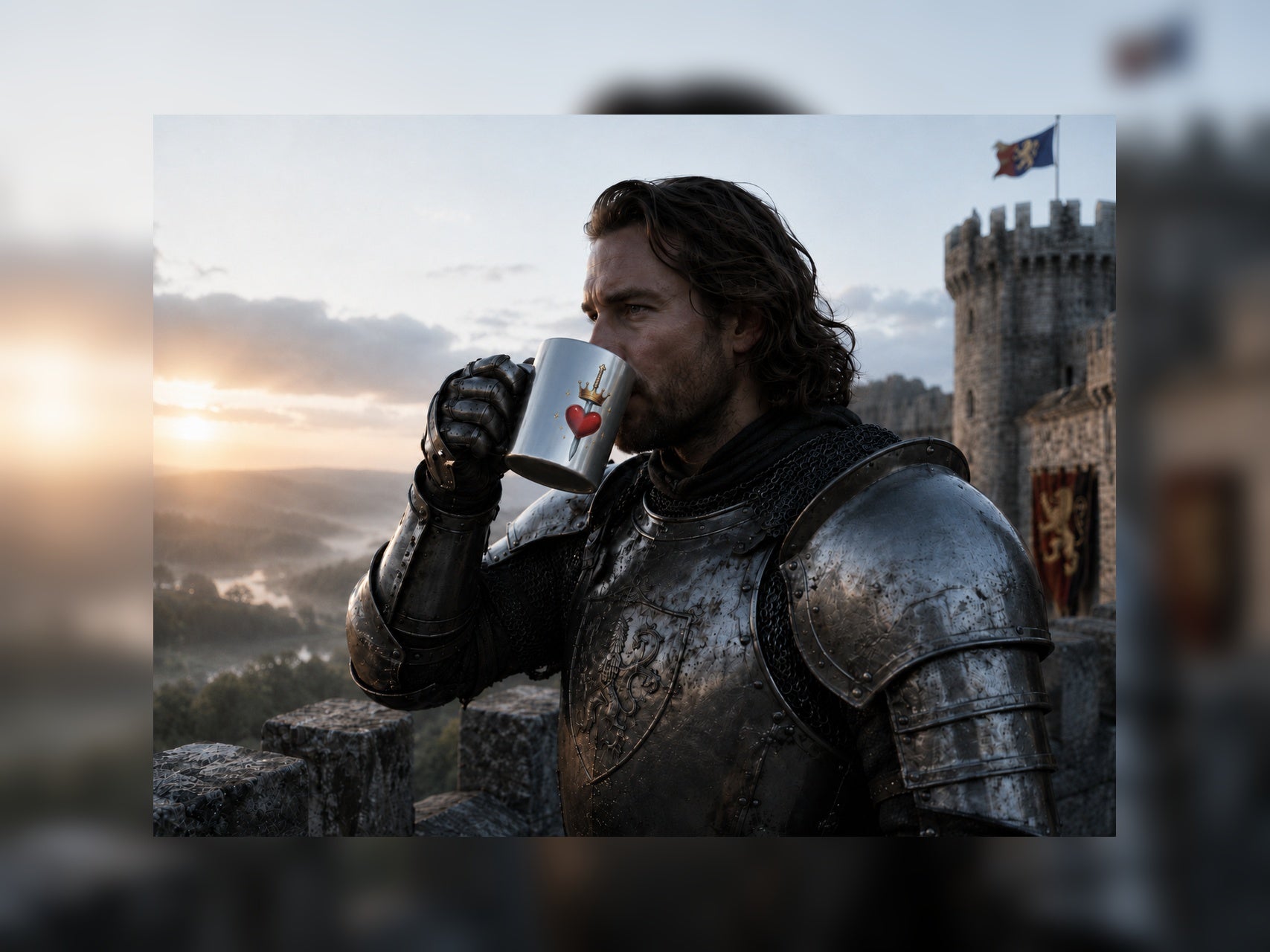 The Lovelorn Knight Metallic Mug (Silver\Gold)