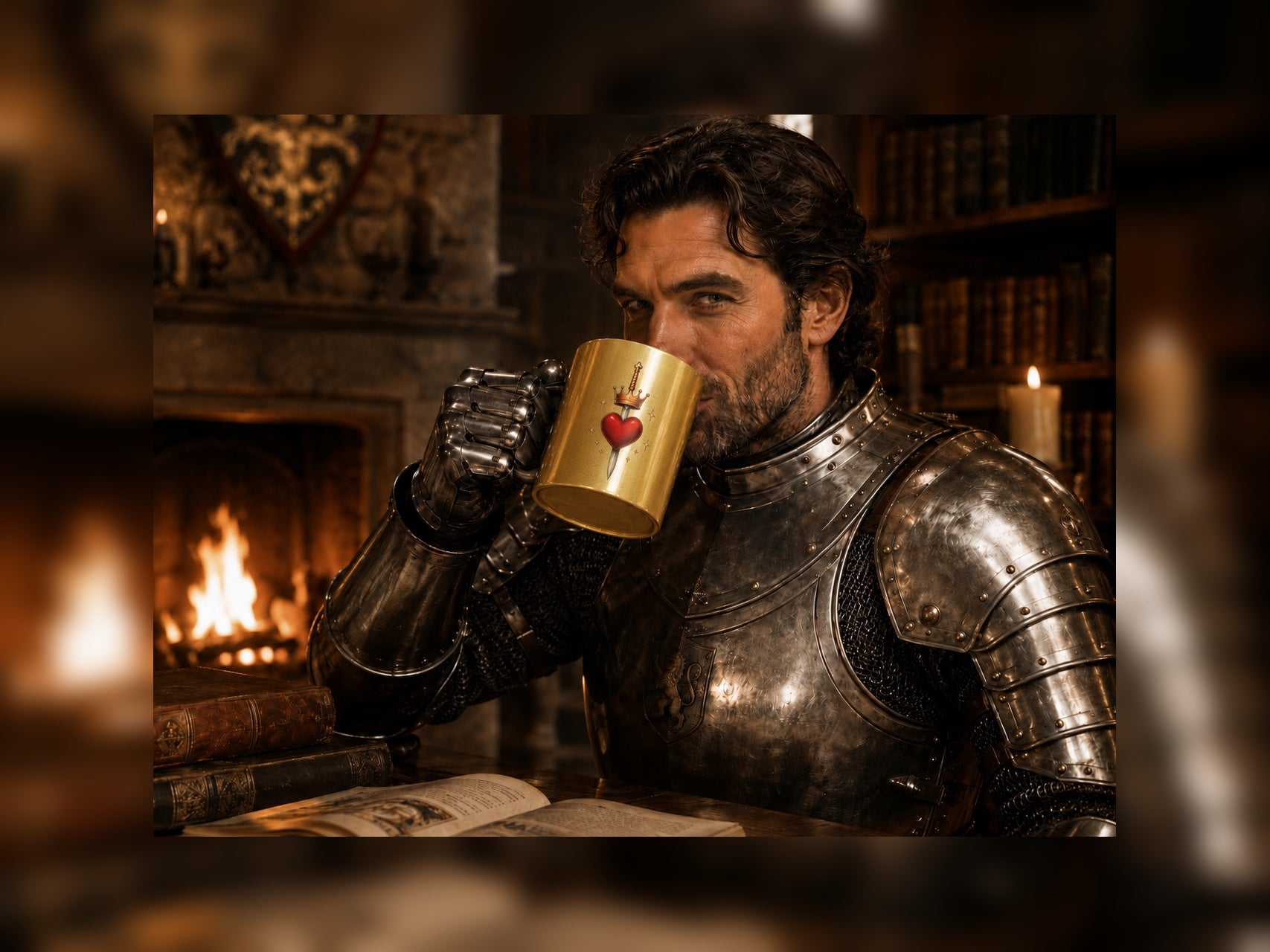 The Lovelorn Knight Metallic Mug (Silver\Gold)