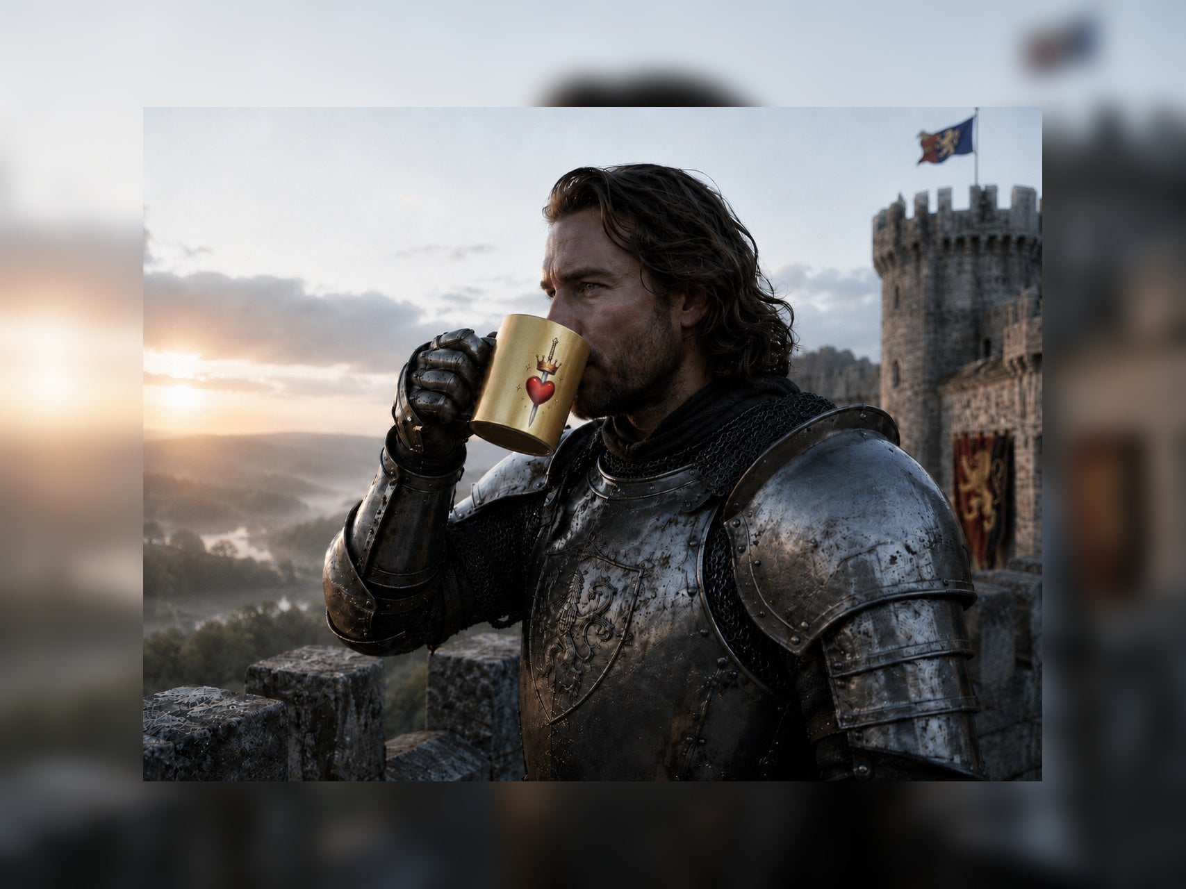 The Lovelorn Knight Metallic Mug (Silver\Gold)