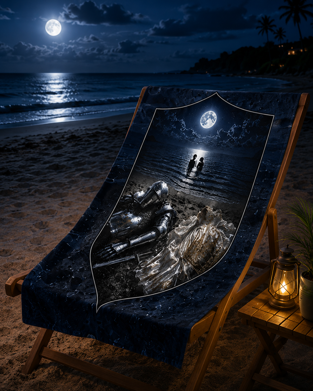 Moonlit Skinny-dip Beach Towel