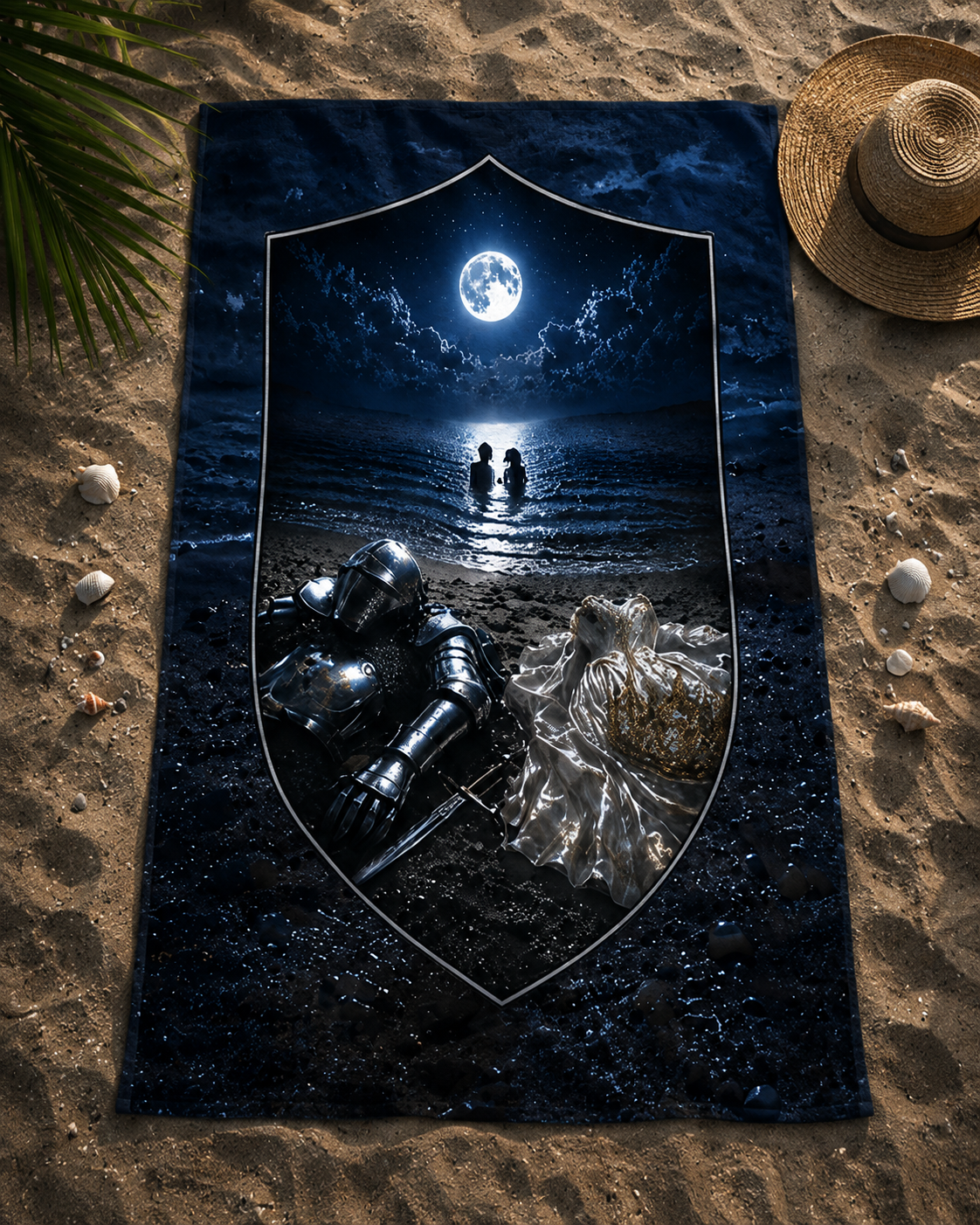 Moonlit Skinny-dip Beach Towel