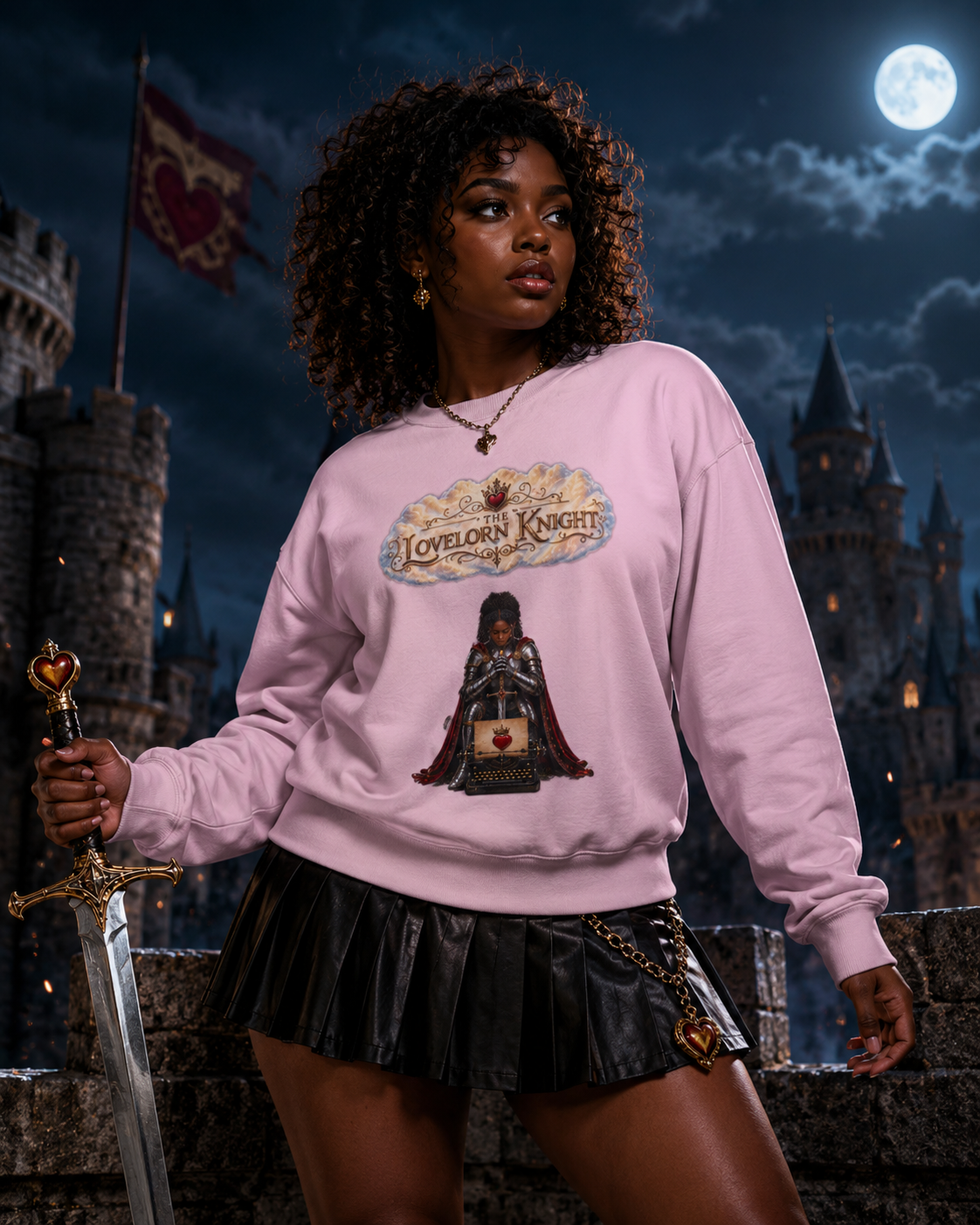 Typewriter Knight Crewneck