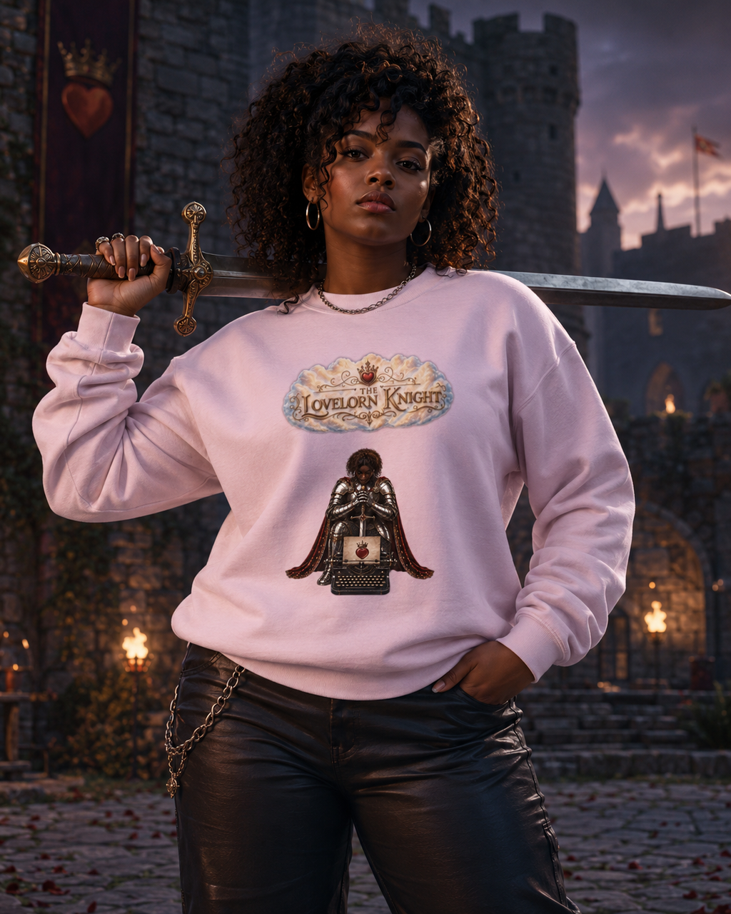 Typewriter Knight Crewneck