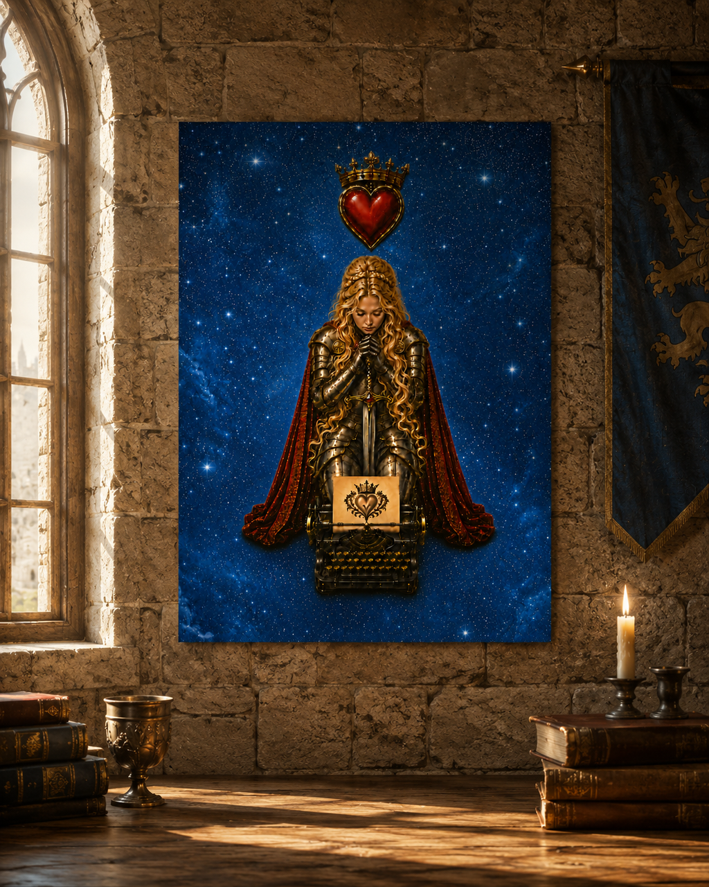 **LIMITED EDITION Cosmic Typewriter Knight Glossy Poster (II)